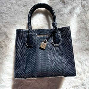 Michael Kors Mercer snakeskin handbag